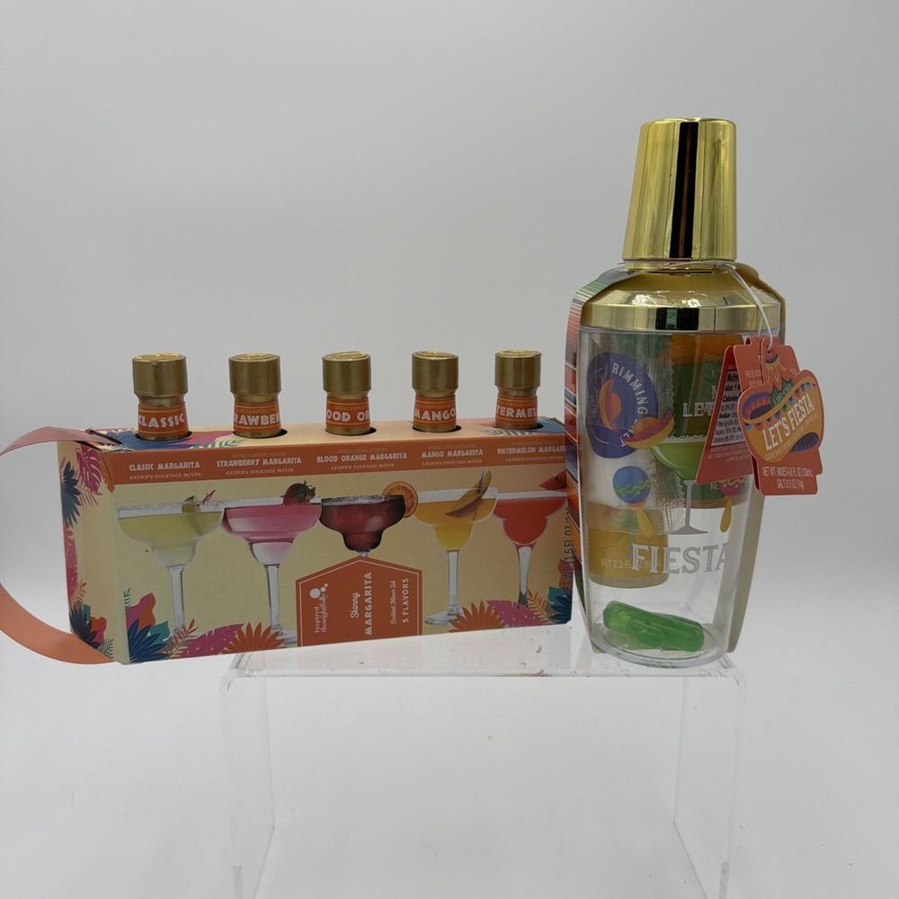 Let's Fiesta Novelty Cocktail Mix‎ Shaker Bar Margarita With A Set Of 5 Flavors